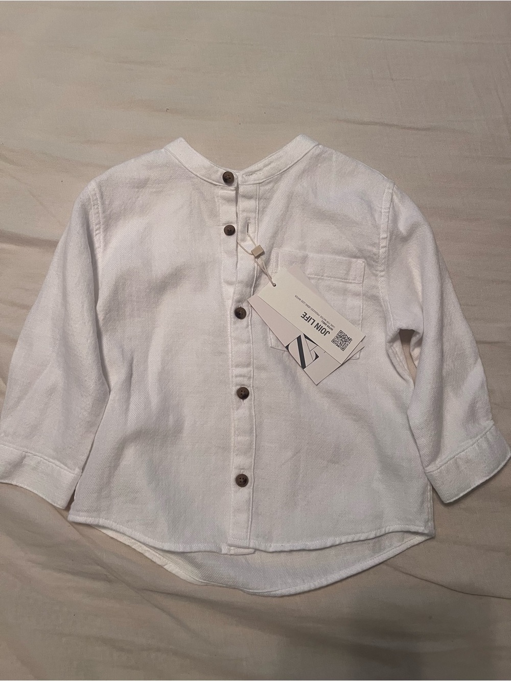 White Button-Front toddler